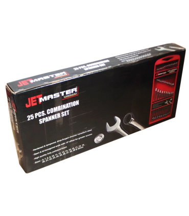 مجموعه 25 عددی ست آچار یکسر تخت یکسر رینگی جت مستر JET MASTER