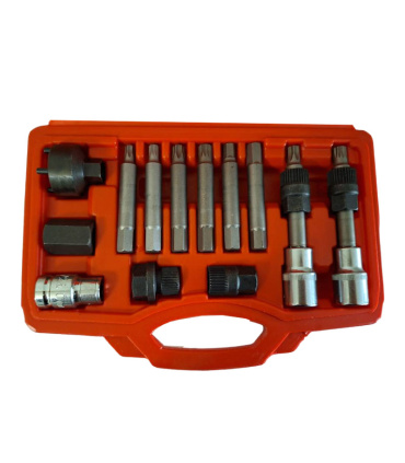 ست 13 عددی ابزار بازبست دینام خودرو با هزار خاری فولی ساتاوین مدل TR88