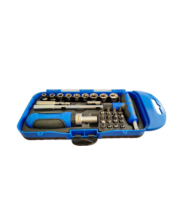 جعبه بیت و بکس 29 عددی با دسته جغجغه درایو 1/4 گلدن کرو GOLDEN CROW