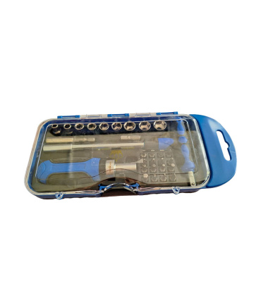 جعبه بیت و بکس 29 عددی با دسته جغجغه درایو 1/4 گلدن کرو GOLDEN CROW