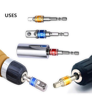 رابط 3 عددی سر دریلی بکس خور درایوهای 1/4-3/8-1/2 اینچ سه رنگ