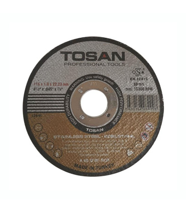 صفحه برش آهن سایز 22/23*1*115 میلیمتر توسن TOSAN مدل 12413 ترکیه