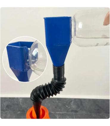 قیف خرطومی وصل شونده به سر بطری پت و گالن  Flexible Draining Tool Snap Funnel