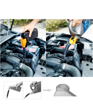 قیف خرطومی وصل شونده به سر بطری پت و گالن  Flexible Draining Tool Snap Funnel