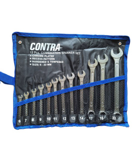 ست آچار 12 عددی یکسر تخت یکسر رینگی کونترا CONTRA