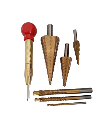 ست مته کاجی و برش 6 عددی و سنبه نشان اتوماتیک