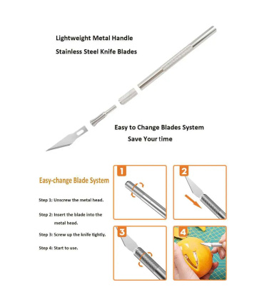 کاتر قلمی همراه با 9 عدد تیغ EASY GRIP