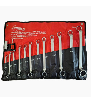 ست آچار دوسر رینگی 14 عددی 6تا 32 هانسول HANSOL مدل HS3312