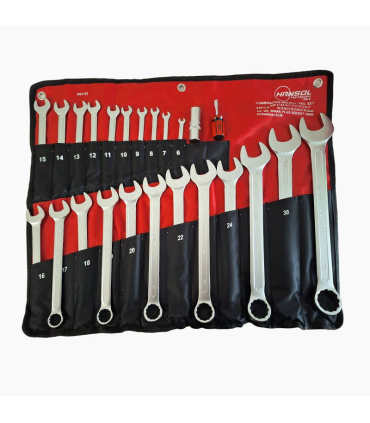 ست آچار یکسر تخت یکسر رینگی 24 عددی 6تا32 هانسول HANSOL مدل HS1122