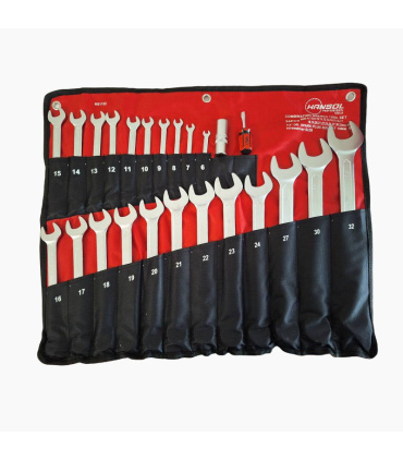 ست آچار یکسر تخت یکسر رینگی 24 عددی 6تا32 هانسول HANSOL مدل HS1122