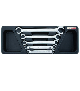 ست آچار 5 عددی دوسر رینگی باز(چاکدار) تاپ تول TOPTUL مدل GAAT0502