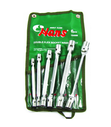 ست آچار 6 عددی دوسر بکسی لولایی هنس HANS مدل 16406M