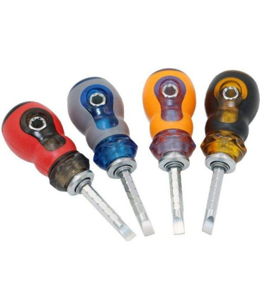 پیچ گوشتی مشتی دو طرفه تخت و چهار سو ضامندار دندانه ای A17