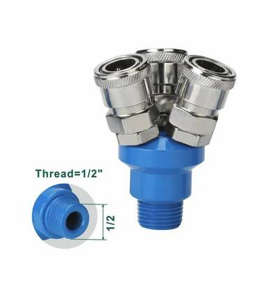 کوپلینگ سه راهی باد کمپرسور بیرون رزوه 1/2 اینچ مدل ABZRZ