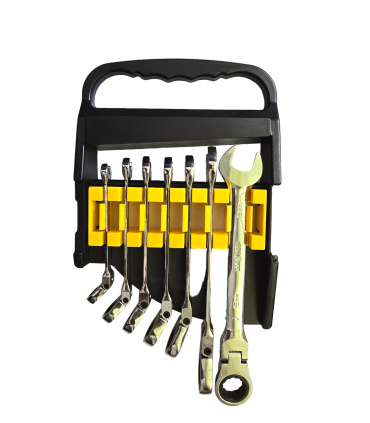 ست آچار 7 عددی سرتاشو لولایی مفصلی یکسر تخت و رینگ جغجغه ای بلند مکس تاپ MAXTOP مدل FLEXIBLE GEAR WRENCH