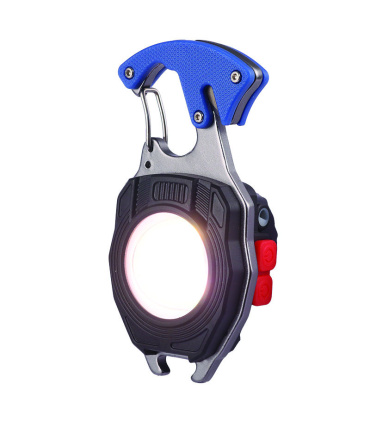 چراغ قوه همه کاره فندک و کارابین دار سه رنگ COB