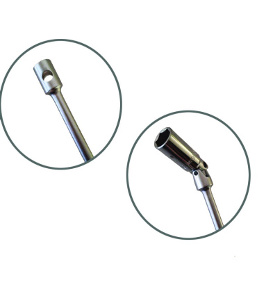 بکس شمع فوق بلند لغلغه ای سایز 14 دسته دار صلیبی درایوخور 3/8 اینچ هنس HANS مدل 10305M14