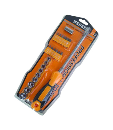 ست 23 عددی پیچ گوشتی فنری بیت خور و بکس خور 1/4 وینید WENEED مدل WD-6028