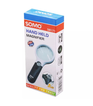 ذره بین دستی چراغ دار دو عدسی سومو SOMO مدل SM171