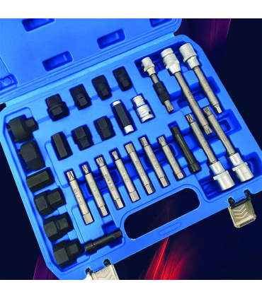 ست 30 عددی ابزار بازبست دینام خودرو با هزار خاری فولی فورتیکا FORTIKA مدل FA4235