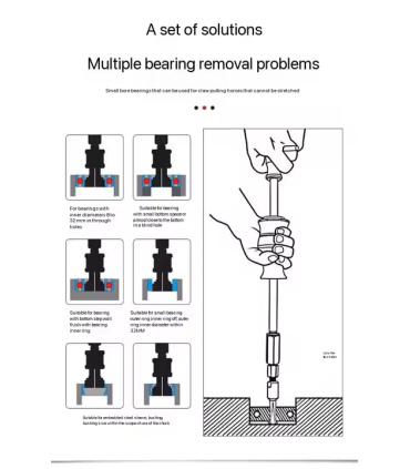 ست 9 عددی بلبرینگ کش سوراخ کور بهمراه ضربه زن فورتیکا FORTIKA مدل FA2020