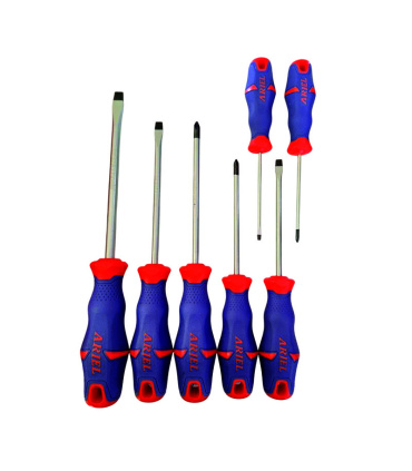 ست پیچ گوشتی 7 عددی دوسو و چهارسو دسته TPR جنس S2 آریل ARIEL مدل PGM0710