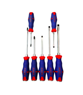 ست پیچ گوشتی 7 عددی دوسو و چهارسو ضربه و آچارخور حرفه ای جنس S2 آریل ARIEL مدل PGZ0710