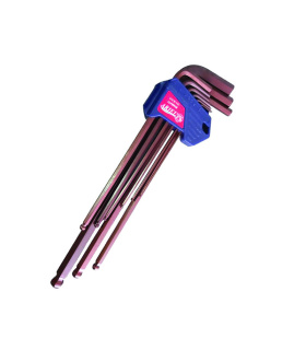 ست 9 عددی آچار آلن ته گرد رو کارتی فوق بلند آریل ARIEL مدل ALF0994B