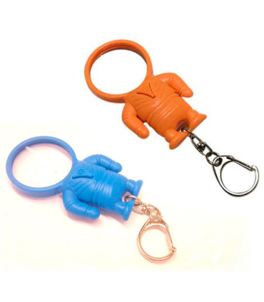 ذره بین کوچک جیبی پهن 5x رنگی دارای LED طرح آدمک