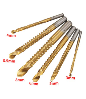ست 6 عددی مته برش HSS چوب و فلز FLAT ROUTING DRILL SET