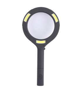 ذره بین دستی قطر 75mm چراغ دار 250 لومن باتری خور AA