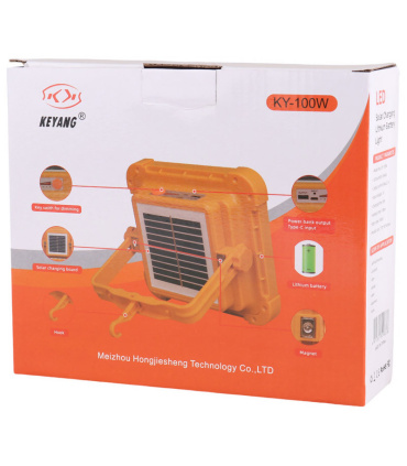 پروژکتور سیار شارژی و پاور بانک خورشیدی KAYANG مدل KY-100W