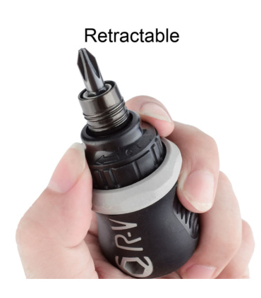 پیچ گوشتی مشتی جغجغه ای دو طرفه دو و چهارسو ضامندار CRV-LSD0002