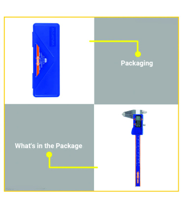 کولیس دیجیتال 15 سانت استیل حرفه‌ای وادفو WADFOW مدل WVC2B15
