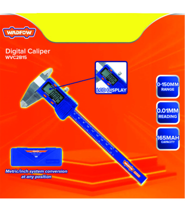 کولیس دیجیتال 15 سانت استیل حرفه‌ای وادفو WADFOW مدل WVC2B15