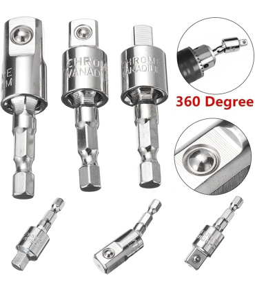 رابط 3 عددی سر دریلی لغلغه ای بکس خور سه درایو 1/2-3/8-1/4 اینچ فورتیکا FORTIKA مدل FA23695