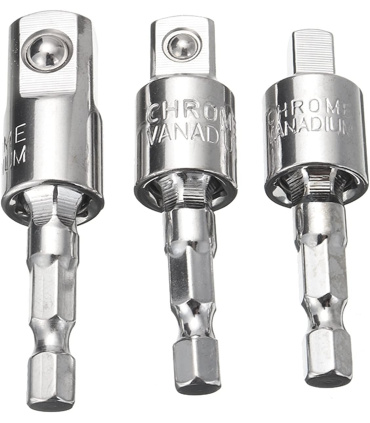 رابط 3 عددی سر دریلی لغلغه ای بکس خور سه درایو 1/2-3/8-1/4 اینچ فورتیکا FORTIKA مدل FA23695