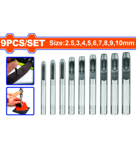 ست 9 عددی سنبه واشر بر 2.5 تا 10 میلیمتر وادفو WADFOW مدل WCC7509