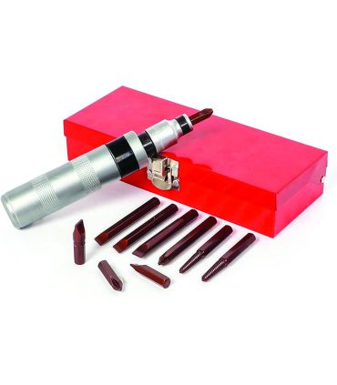 پیچ گوشتی تقه ای 12 پارچه به همراه قلاویز چپ گرد جنس S2 فورتیکا FORTIKA مدل FA1895