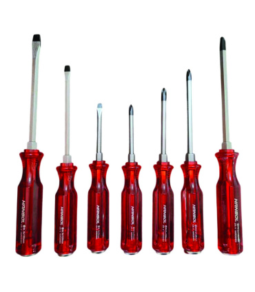 ست پیچ گوشتی 7 عددی ضربه و آچار خور صنعتی هانسول HANSOL مدل HS8555