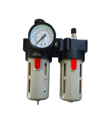 واحد مراقبت و تنظیم فشار دو قلو کمپرسور 1/2 ( رطوبت گیر و روغنکاری ) TAC مدل BFC-4000