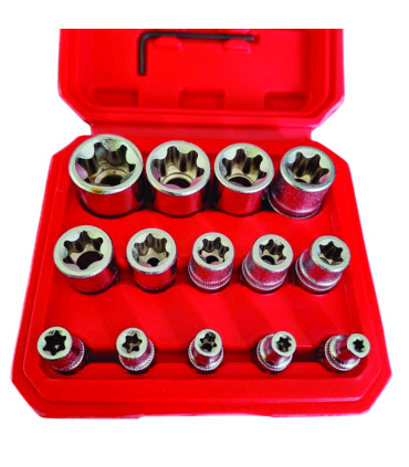 جعبه بکس E ای 14 پارچه سه درایو 1/4-3/8-1/2 اینچ هانسول HANSOL مدل HS8526 جعبه مربع