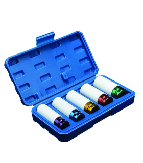 ست بکس بلند 5 عددی روکش پلاستیکی مخصوص رینگ اسپرت درایو 1/2 باس BOSS مدل BS5 جنس CR-MO