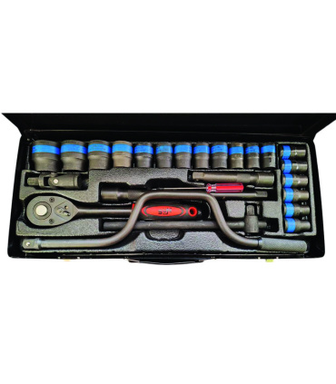 جعبه بکس 24 پارچه فشارقوی درایو 1/2 سان تولز SUN TOOLS مدل SU724B مشکی