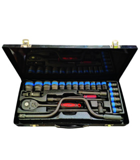 جعبه بکس 24 پارچه فشارقوی درایو 1/2 سان تولز SUN TOOLS مدل SU724B مشکی