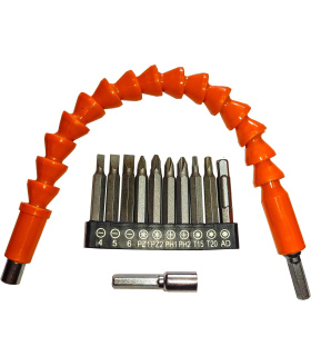 مجموعه 12 عددی رابط منعطف فنری و نوک پیچ گوشتی دریل پیچ گوشتی شارژی لیدتولز LYD TOOLS مدل 12P