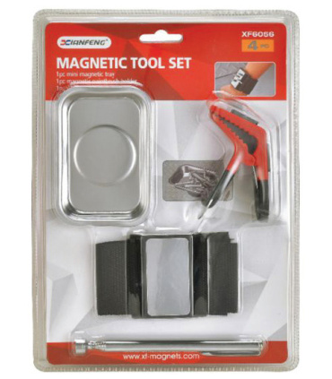 ست 4 عددی نگهدارنده مغناطیسی ابزار( مچ بند - کاسه - خودکار تلسکوپی - گیره نگهدارنده قلم مو)  XIANFENG مدل XF6056