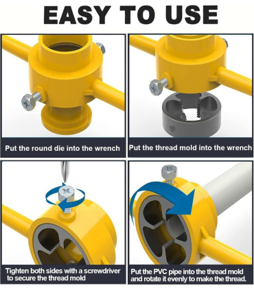 حدیده دستی مخصوص لوله PVC سبز/سفید با سایز 1/2 - 3/4 -1 اینچ کوهلر KOHLER