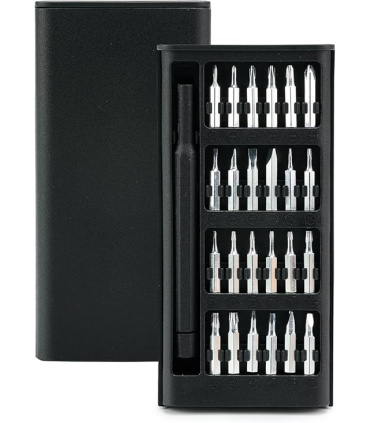 ست پیچ گوشتی 24 پارچه ساعتی الکترونیکی مدل 6024 دسته فایبر