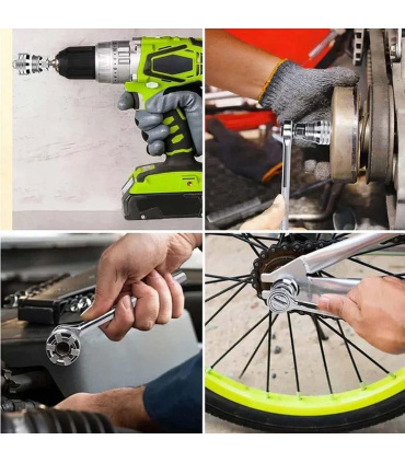 بکس متغیر سایز 10 تا 19 همه کاره درایو 3/8 بهمراه دسته جغجغه فورتیکا FORTIKA